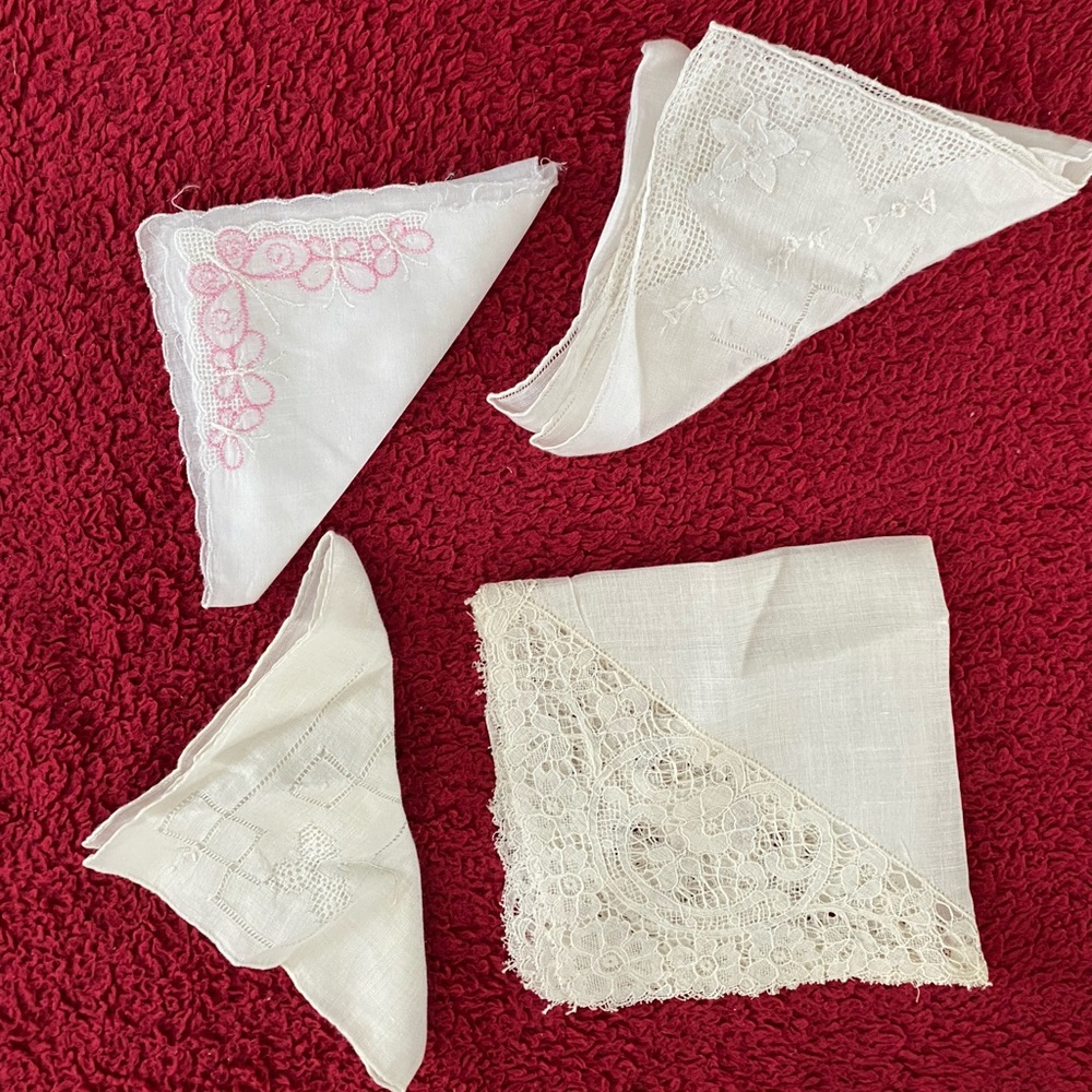 2/30 Four Vintage Handkerchiefs